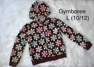 Gymboree Winter Ballerina Snowflake Microfleece Hoodie Size L 10/12 - Picture 1 of 1