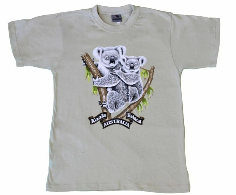 Adult T Shirt Australian Australia Day Souvenir Gift 100% Cotton - Koala Habitat - image 1 of 1