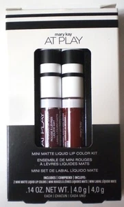 Mary Kay 169146 At Play Mini Matte Liquid Lip Color Kit Berry Strong/Red Alert - Picture 1 of 2