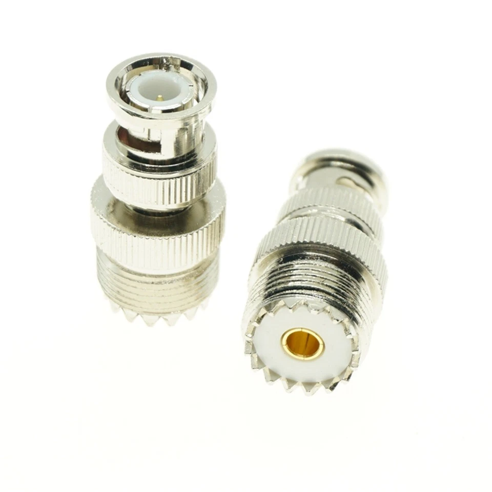 1pcs BNC Male Plug To UHF PL-259 SO239 Female jack RF Coaxial Adapter Connector - Image 1 of 3
