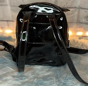 Kendal + Kylie Shiny Black Compact Trendy Travel Casual Work Cocktail Party Bag  - Picture 1 of 13