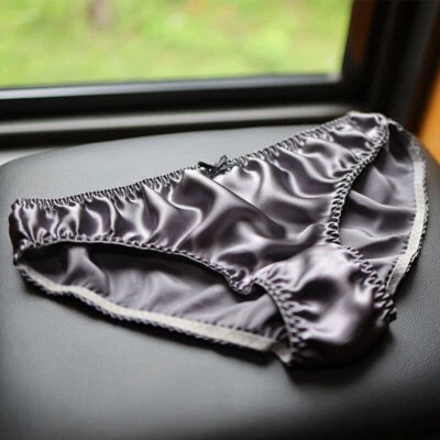 女式全新丝绸内裤潮人裤内裤抽屉内裤蝴蝶结装饰 — 第 1/4 张图片