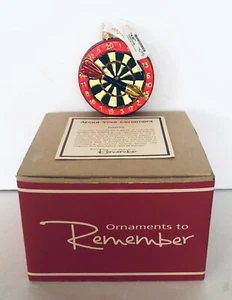 Dartboard Glasornament ~ Ornamente zum Erinnern ~ Deutschland im Ruhestand Neu aus altem Lagerbestand - Bild 1 von 11