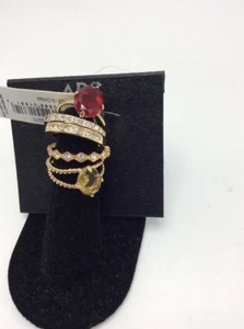 Anillos apilables Allen Schwartz tono oro ABS de $55 talla 7 A104 - Imagen 1 de 4