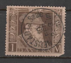 Bavaria - 1m Prince Luitpold (Used) 1911 (CV $18) - Picture 1 of 1