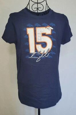 Denver Broncos Tebow 15 T 恤蓝色大号 T35-747 — 第 1/4 张图片
