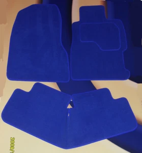 ALFOMBRILLAS DE COCHE PEUGEOT 307 CC 03-09 CUPÉ/CABRIO AZUL BRILLANTE + ORIFICIOS RECEPTORES - Imagen 1 de 2