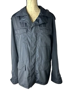 Banana Republic Men ES Fleet Jacket L Navy Blue exterior Orange interior Coat - Picture 1 of 6