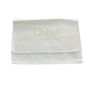 CHLOE Dust Bag 9” X 6” White Fold Over Sunglasses Wallet Travel Storage Cover - Picture 1 of 6