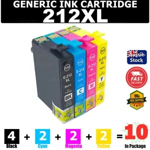 10X Generic Ink Cartridge 212XL 212 XL For Epson WF-2810 WF-2830 WF-2850 XP-4100 - Picture 1 of 5