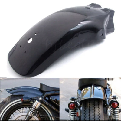 Rear Motorcycle Fender Mudguard Metal Universal for Chopper Bobber Honda Yamaha - Image 1 of 4