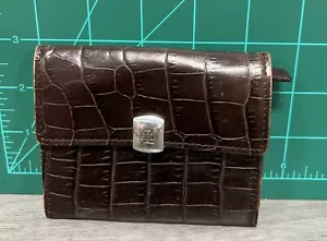 Lauren by Ralph Lauren Brown Croc Embossed Wallet - Picture 1 of 4