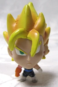Vintage Dragon Ball Goku Mini Figure 2" Blue Big Head Anime used - Picture 1 of 6