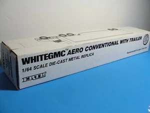 Ertl 1993 White-Gmc Aero Conventional Tractor with Trailer 1/64 Scale Diecast - Picture 1 of 8