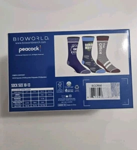 The Office Dunder Mifflin Sz 8-12 Crew Socks 3 Pair Gift Humor NEW - Bild 1 von 4