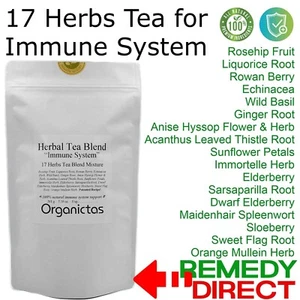 BOOST IMMUNE SYSTEM SUPPORT TEA - 17 selected natural herbs recipe w. Benefits - Picture 1 of 9