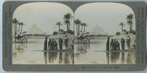 Keystone View Co. Stereoview Karte ÜBERSCHWEMMUNG DES NIL Augengpt - Bild 1 von 2