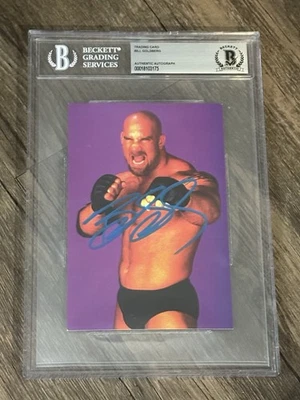 GOLDBERG 1998 PANINI WCW/NWO SIGNED AUTOGRAPHED ROOKIE CARD BAS AUTHENTIC - Image 1 of 2