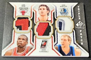 Dirk Nowitzki Triple Patch /60 SP Game Used Luol Deng Rudy Fernandez 2009-10 #TP - Picture 1 of 2