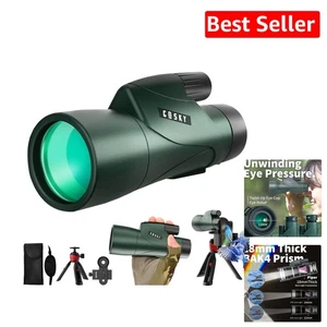 12x55 Monocular with FMC Lens & Smartphone Mount for Outdoor Adventures - Picture 1 of 10