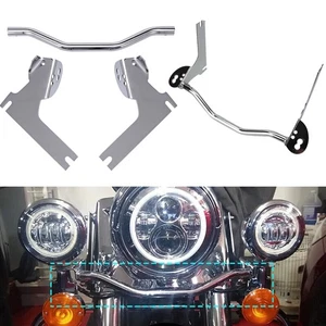 Fog Passing Spot Light Turn Signals Bar Mount Bracket For Harley Road King 94-13 - Picture 1 of 11