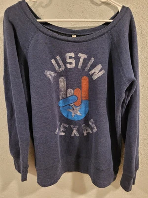 Sudadera para mujer Bella manga larga hombro desnudo Austin TX talla única Foto 1 de 4