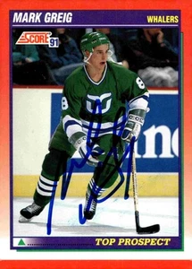 Mark Greig - Signed 1991-92 Score Top Prospect Card #273 - Picture 1 of 2