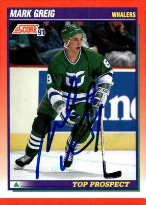 Mark Greig - Signed 1991-92 Score Top Prospect Card #273 - Image 1 of 2