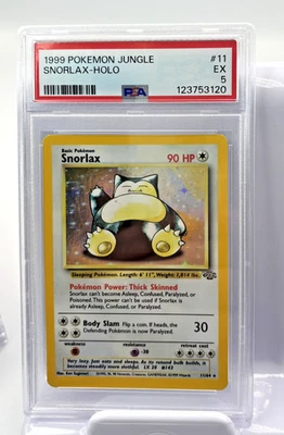 1999 POKEMON JUNGLE #11/64 SNORLAX HOLO PSA 5  Fresh Grading Oct. 2025 - Image 1 of 4