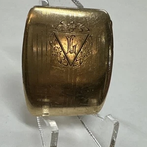 Vintage Antik Simmons Gürtelschnalle Viktorianisch Bronze Knebel Monogramm "L" - Bild 1 von 4