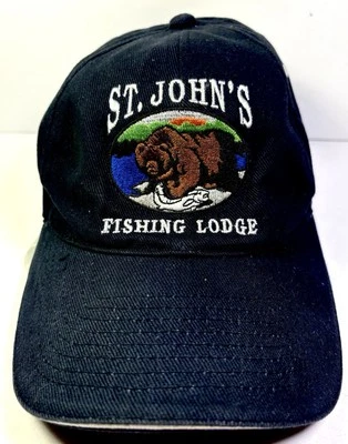 ST JOHN'S FISHING LODGE HAT CAP BRITISH COLUMBIA 100% COTTON NEW UNUSED - Image 1 of 4