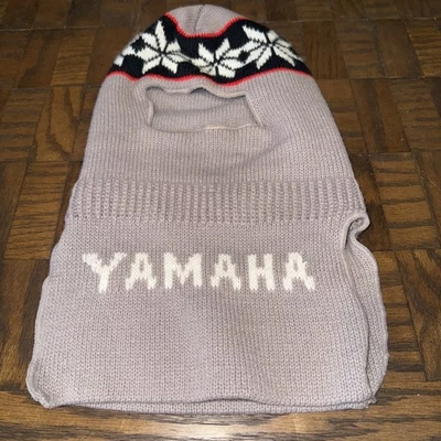 Vintage Yamaha Knit Snowmobile Facemask 1980s Ski Mask Hat Stocking Cap Racing - Image 1 of 4