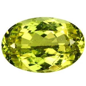 5.39 Ct Awe-inspiring Oval 13.3 x 8.9 MM 100% Natural Greenish Yellow Apatite - Picture 1 of 5