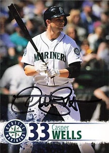 2012 Panasonic #26 Casper Wells Mariners Signed Auto *L877 - Picture 1 of 2
