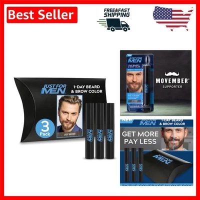 Color para barba y cejas sin tinte de 1 día - marrón claro, 30 aplicaciones, ecológico Foto 1 de 4