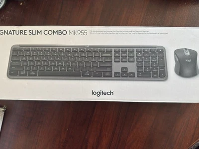 Genuine Logitech Signature Slim Combo MK955 Keyboard & Mouse Black - Image 1 of 4