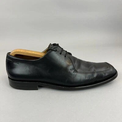 Boss Hugo Boss Oxford Black Leather Lace Dress Classic Formal Retro Shoes 42 UK8 - Image 1 of 4