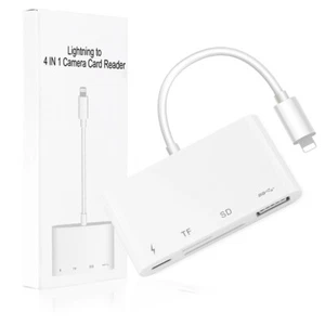 Camera Connection Kit Compatible iPhone iPad iPod SD T-Flash Card Reader Adapter - Picture 1 of 11
