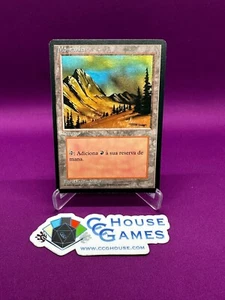 MTG Mountain (C - Dark) Portuguese Beta Revised FBB Black Border *CCGHouse* - Picture 1 of 2