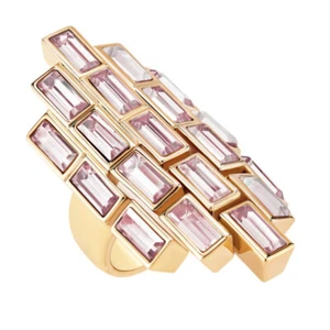 NIB $349 Swarovski Atelier Fluid Azzurro Cocktail Ring Violet Sz 58/8 #5515360 - Picture 1 of 7