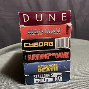 VHS Lot (6) Action Movies MAD MAX, Demolition Man, Cyborg, Dune Rated R Oop - Picture 1 of 12