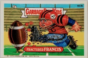 1987 Topps Mülleimer Kinder 403b gebrochen Francis Aufkleber Karte Serie 10 - Bild 1 von 3