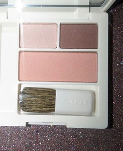 Clinique Compact Rosewine Colour Surge Eye Shadow Duo & Pink Blush Soft-pressed - Picture 1 of 5