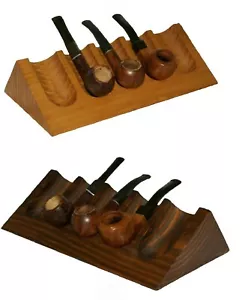 Portapipe in legno 5 posti espositore antiscivolo per pipa porta pipe - Foto 1 di 9