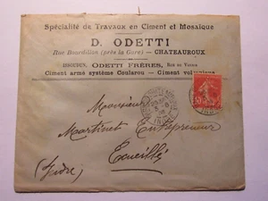 10I1 ANCIENNE LETTRE A EN TETE PUBLICITAIRE ENTREPRISE CACHET CHATEAUROUX 1908 - Imagen 1 de 2