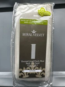 Royal Velvet Pinch Plissee Rückseite Tab Panel Supreme Ivory 37,5""x120"" NEU!!!! - Bild 1 von 2