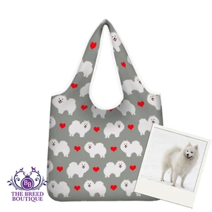 SPITZ SHOPPING BAG REUSABLE FOLDABLE WASHABLE FUN SPITZ DOG BAG - Picture 1 of 10