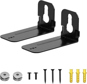 NSFKCED Wall Mount Bracket Kit for Samsung Soundbars, Black, 2-Pack black - Picture 1 of 3