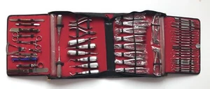 61 PCS ORAL DENTAL SURGICAL EXTRACTION SURGERY ELEVATORS FORCEPS INSTRUMENTS KIT - Picture 1 of 6