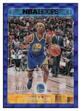 H377 PATRICK MCCAW 2017-18 HOOPS BLUE CHECKERBOARD /75 WARRIORS #241